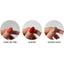 Three nail colors labeled 'Coral Me Pink', 'Lipstain', and 'Golden Hour' on a white background.